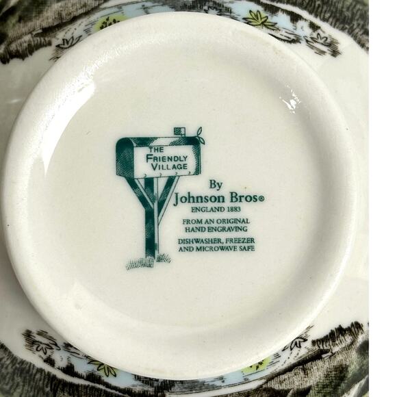 Johnson Bros Friendly Village England Vintage Creamer & Sugar Bowl w/Lid - Picture 10 of 11